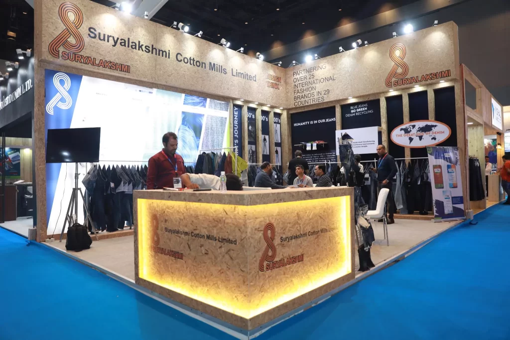 suryalaxmi cotton mills stall design by inxs